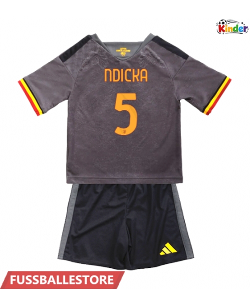 Günstige AS Roma Evan Ndicka #5 3rd trikot Kinder 2026-27 Kurzarm (+ Kurze Hosen)